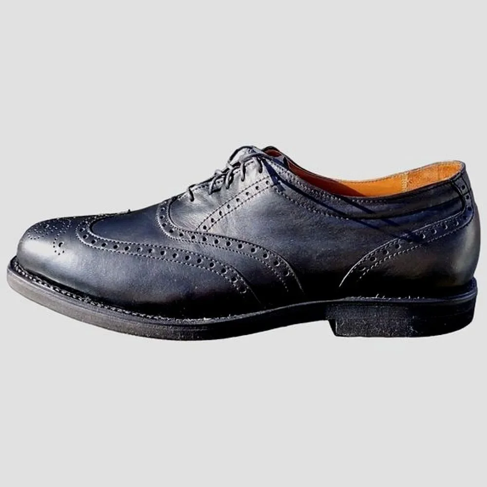 Alden 811 Leather Wing Tip Oxfords, Size 9.5 AA / B, Black
